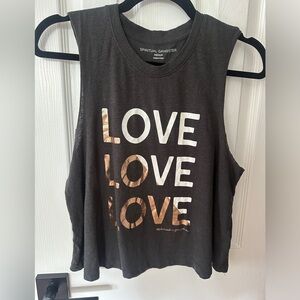 Spiritual Gangster LOVE work out barre shirt Medium